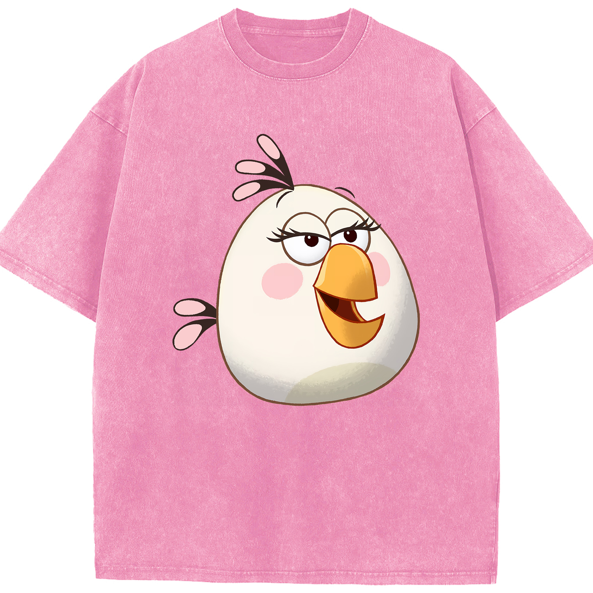 （画像用） Angry Birds アングリーバード 綿100% ヴィンテージ風 半袖Tシャツ（フロントプリント）